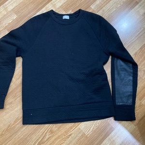 Club Monaco Leather Patch Pull Over